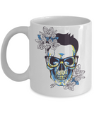 Gift for Hipster, Hipster Skull Coffee Mug, Hipster Gift Cup,