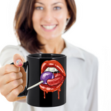 Lollipop Mug, Lollipop Gift, Lips Coffee Mug,