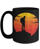 Hiker at Sunset Coffee Mug, Hiker Mug, Back to Nature Coffee Cup, Gift for Hiker