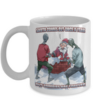 Santa vs the Zombies, scary Christmas Coffee Mug