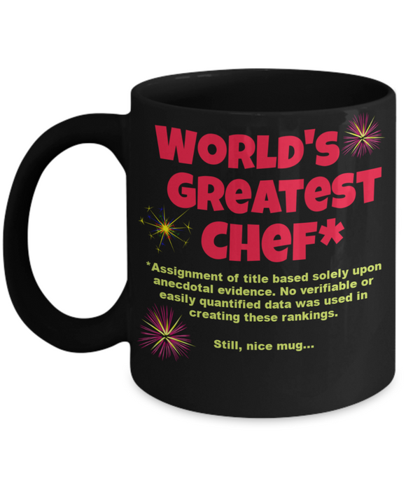 Funny Coffee Mug for Chef, World's Greatest Chef Mug