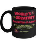 Funny Coffee Mug for Daughter-in-Law, World's Greatest Daughter-in-Law Mug