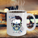 Gift for Hipster, Hipster Skull Coffee Mug, Hipster Gift Cup,