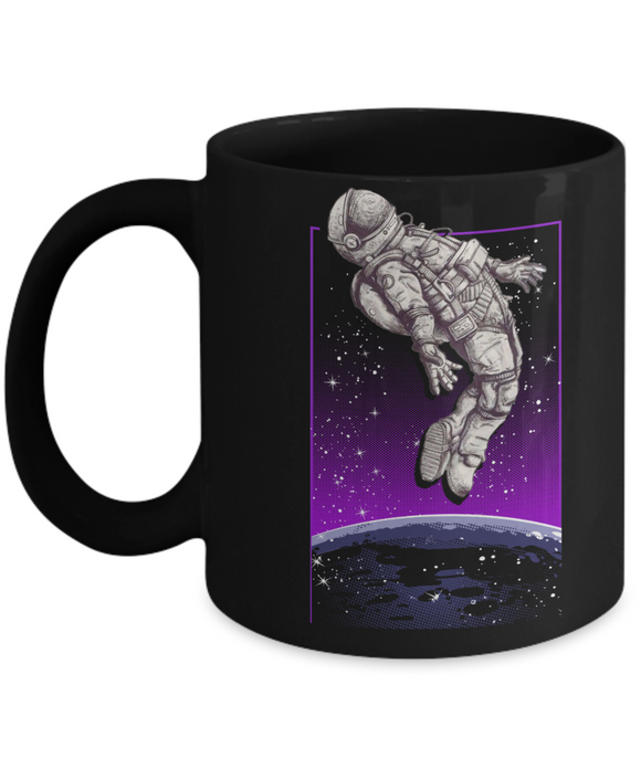 Space Walk Mug, Astronaut in Space Coffee Cup, Gift for Astronaut, Astronaut Mug