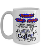 Guess I picked the wrong time humorous coffee mug, Funny End-of-2020 Cup, Year end gift