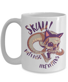 Kitten Skull Mug, Funny Mug for Cat Lover, Funny Kitten Mug, Funny Skull Mug,