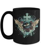 Flying Eyeball Coffee Mug, Gift Mug for Friend,