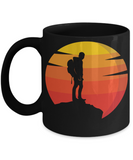 Hiker at Sunset Coffee Mug, Hiker Mug, Back to Nature Coffee Cup, Gift for Hiker