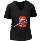 Lollipop T-shirt, Funny Gift T-shirt, Lips Shirt,