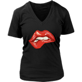 Biting Lip T-shirt, Gift for Rocky Horror Fan, Bitten Lip Shirt