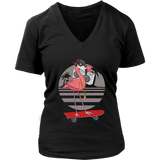 Funny Flamingo T-shirt, Funny Flamingo Gift, Flamingo Skater Shirt, Flamingo T-shirt, Skater Shirt