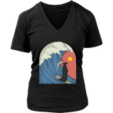 Funny Surfing T-shirt, Grim Reaper Shirt, Funny Gift for Surfer, Grim Reaper Surfing Shirt, Surfer Gift