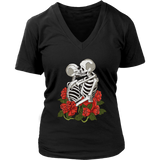 Skeletons Shirt, Kissing Skeletons T-shirt, Gift for Lovers,