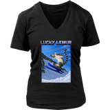 Skiing T-shirt, Funny Skiing T-shirt, Shirt for Skier, Lucky Lemur T-shirt, Gift for Skier