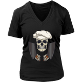 Gift for Chef, Chef with Cleavers T-shirt, Skull Shirt for Chef, Chef Skull Shirt