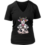 Cow Yoga T-shirt, Gift of Cow Yoga, Meditation Gift, Meditating Cow Shirt