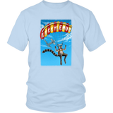 Lucky Lemur Parachute T-shirt, Lemur Sky Diver Shirt, Lemur Gift Shirt