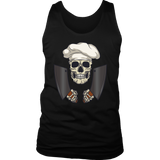 Gift for Chef, Chef with Cleavers T-shirt, Skull Shirt for Chef, Chef Skull Shirt