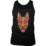 Candy Skull Dog, Gift for Dog Lover, Dog and Flowers Shirt, Colorful Dog T-shirt