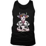 Cow Yoga T-shirt, Gift of Cow Yoga, Meditation Gift, Meditating Cow Shirt