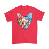 Rainbow Cat T-shirt, Egyptian Cat Shirt, Hairless Cat T-shirt, Gift for Cat Lover, Hairless Cat Owner Gift