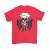 Gift for Chef, Chef with Cleavers T-shirt, Skull Shirt for Chef, Chef Skull Shirt