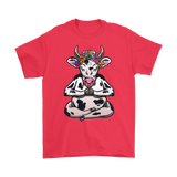 Cow Yoga T-shirt, Gift of Cow Yoga, Meditation Gift, Meditating Cow Shirt