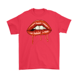 Dripping Lips T-Shirt, Gift for Rocky Horror Fan, Bite my Lip Shirt,