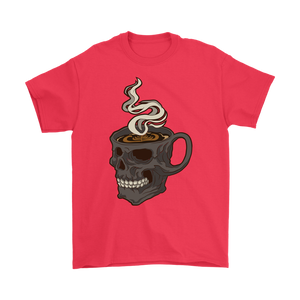 Skull Coffee Cup T-shirt, Gift for Coffee Lover, Coffee Shirt, Coffee Skull T-shirt