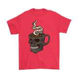 Skull Coffee Cup T-shirt, Gift for Coffee Lover, Coffee Shirt, Coffee Skull T-shirt