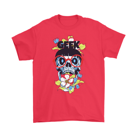 Geek Skull T-shirt, Gift for Geek, Geek Shirt, Skull T-shirt, Geek Skull Shirt