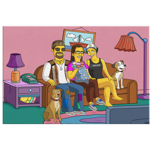 Ferris Family Christmas Portrait - Simpsons