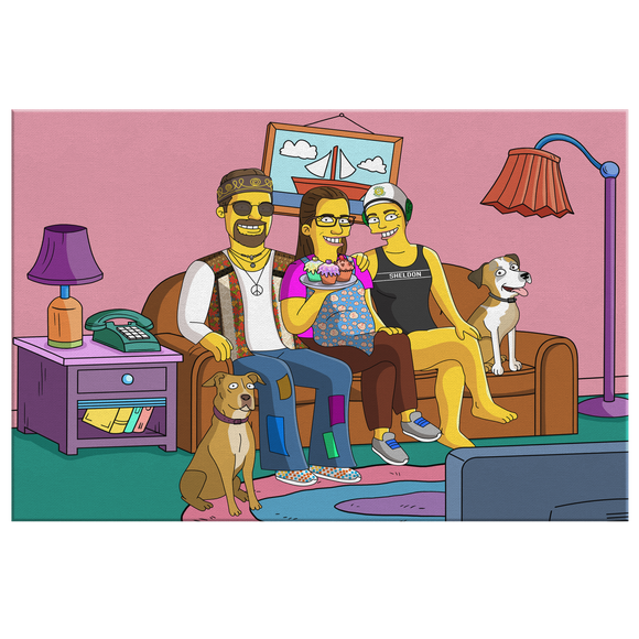 Ferris Family Christmas Portrait - Simpsons