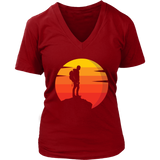 Hiker T-shirt, Gift for Hiker, Hiking Shirt, T-shirt for Hiker, Hiker at Sunset T-shirt