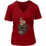 Skull Coffee Cup T-shirt, Gift for Coffee Lover, Coffee Shirt, Coffee Skull T-shirt