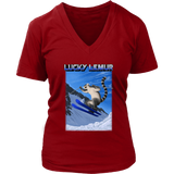 Skiing T-shirt, Funny Skiing T-shirt, Shirt for Skier, Lucky Lemur T-shirt, Gift for Skier