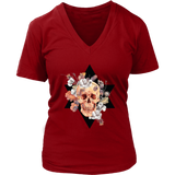 Skull & Flowers T-shirt, Skull and Flowers Gift, BoHo Skull Shirt