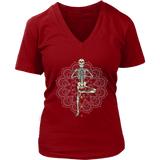 Yoga T-shirt, Chakras T-shirt, Meditation and Yoga Shirt, Yoga Pose Skeleton T-shirt