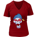 Funny Skull T-shirt, Punk Skull Shirt, Gift for Punk Rocker, Skull in Cap T-shirt