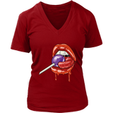 Lollipop T-shirt, Funny Gift T-shirt, Lips Shirt,